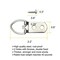 EesTeck 20 Pack D-Ring Steel Picture Hangers Heavy Duty with Screws Picture Frames Double Holes Clasp Picture Hang Solutions, for Hanging Clock Paintings Artwork Picture Frame Hook Photos Mirrors